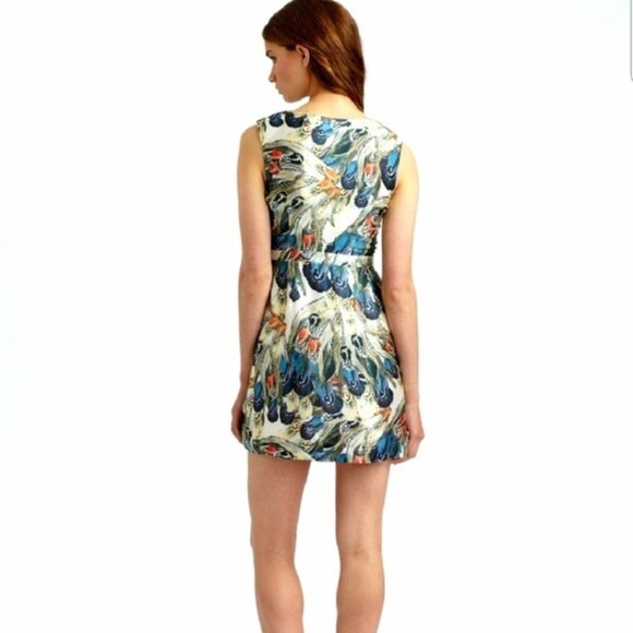 Leifsdottir Multicolor Feather Print Midi Dress - Picture 8 of 8